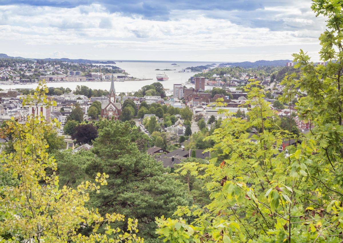 Foto utsikt over Sandefjord sentrum